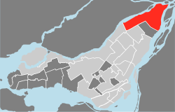 Carte localisation Montréal - Rivière-des-Prairies–Pointe-aux-Trembles